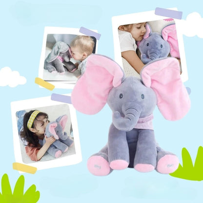 Peek a Boo kalbantis drambliukas