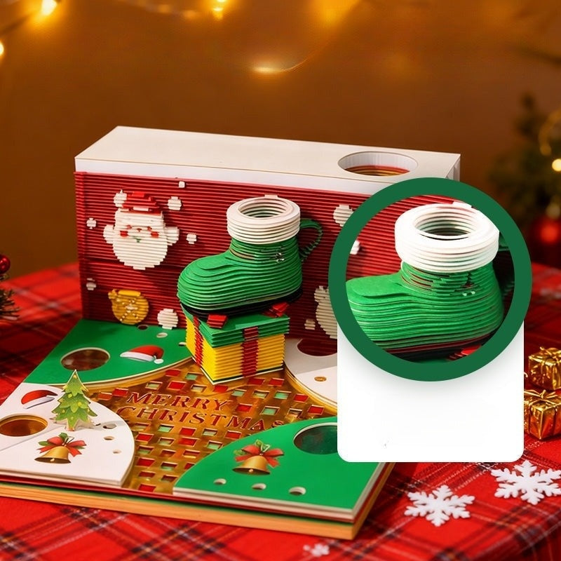 Kalėdinis 3D popierinis advento kalendorius