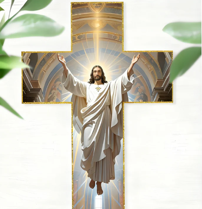 Jėzaus Kristaus sieninis kryžius – stilinga namų puošmena