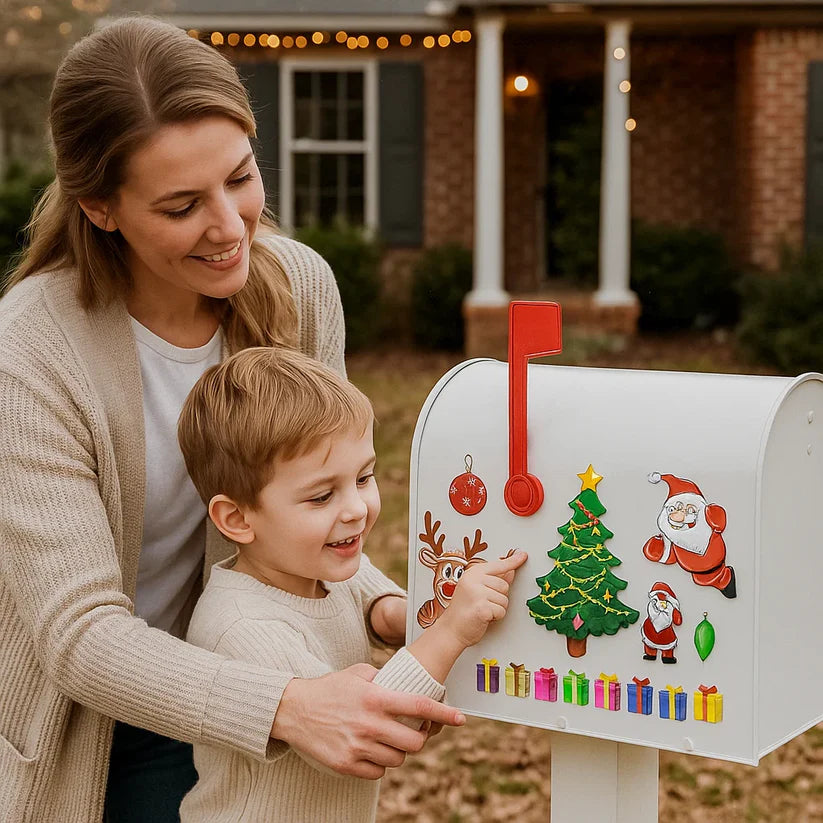 Kalėdinis Montessori magnetinių lipdukų rinkinys kūrybiškam dekoravimui 🎄